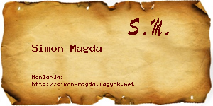 Simon Magda névjegykártya